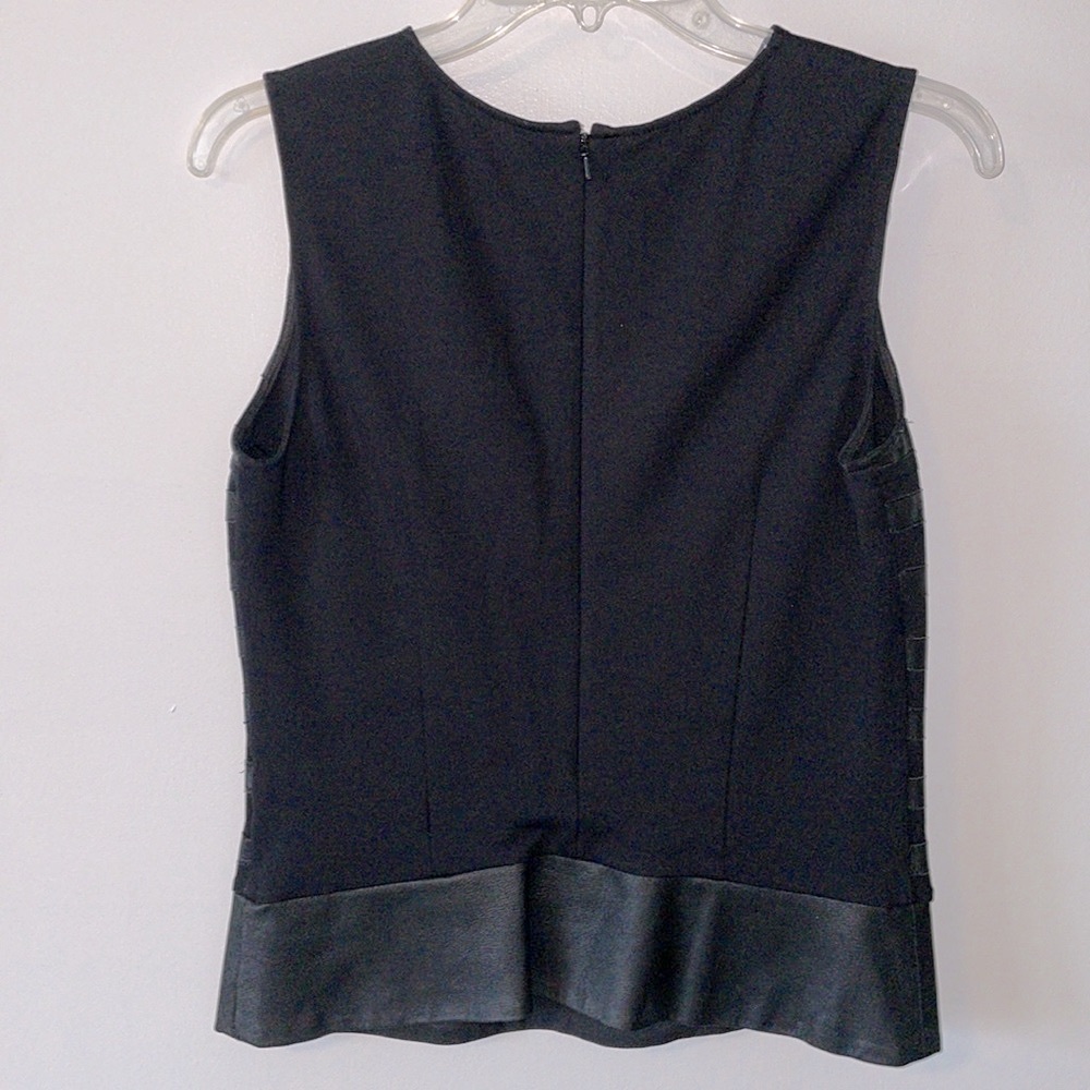 Theory striped lamb skin peplum top - Picture 5 of 12